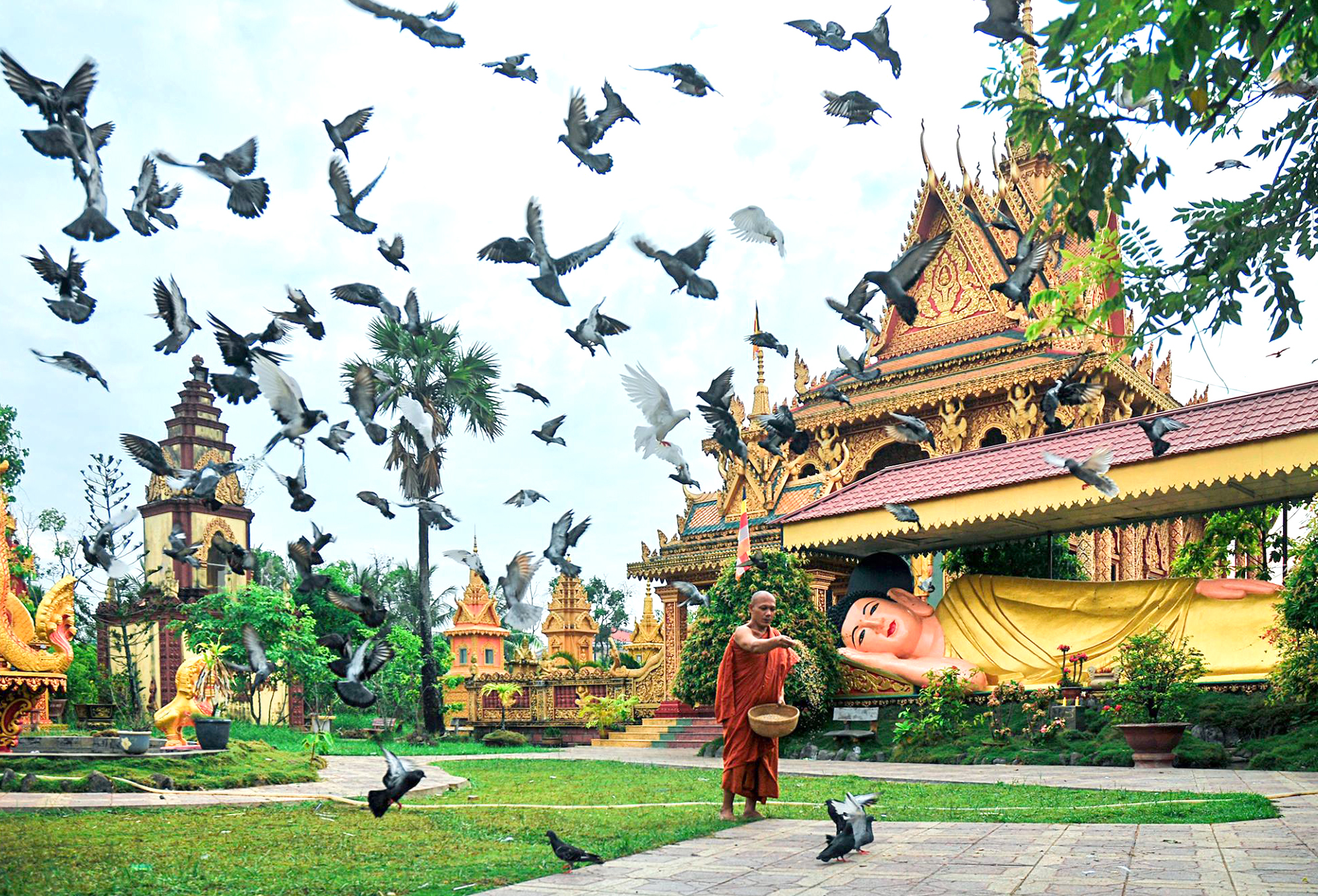 Chùa Monivongsa Bopharam - Ngôi chùa Khmer tuyệt đẹp ở TP Cà Mau