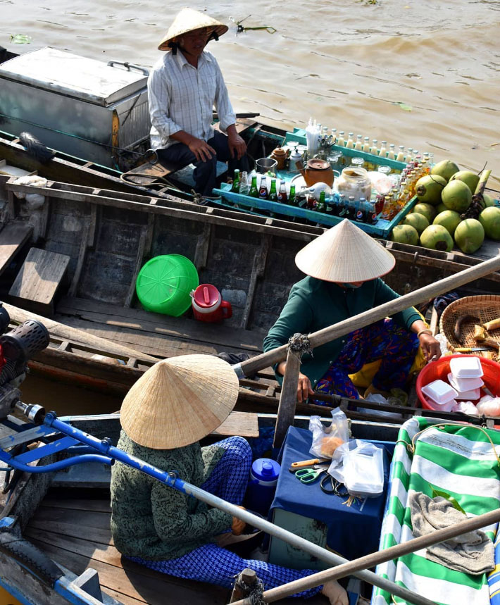 Chợ Nổi Cái Răng một trong những điểm đến nổi tiếng của Miền Tây